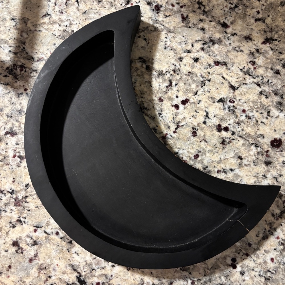 Wooden Crescent Moon Tray
